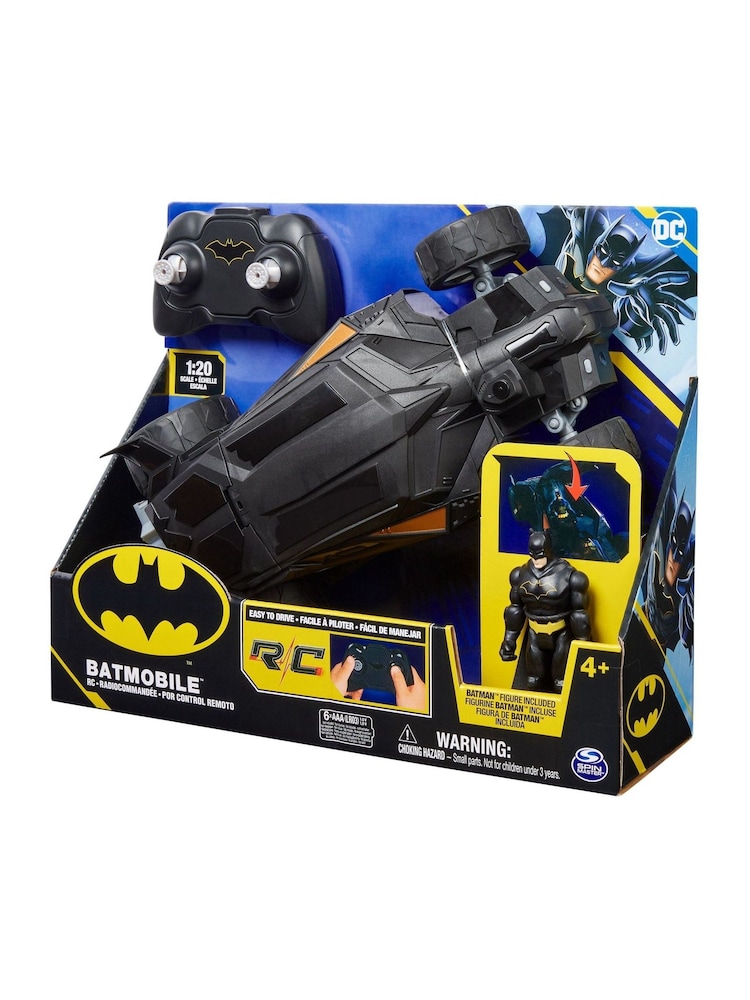 Spin Master Toys Remote Control 1:20 Batmobile  With 4" Figure - Image 2 of 6