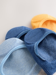 Navy/Ochre Bee Invisible Trainer Socks 4 Pack - Image 8 of 8