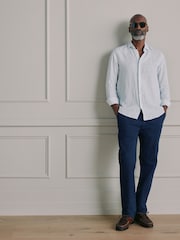 Blue Straight Fit Ultimate Motionflex Chino Trousers - Image 3 of 5