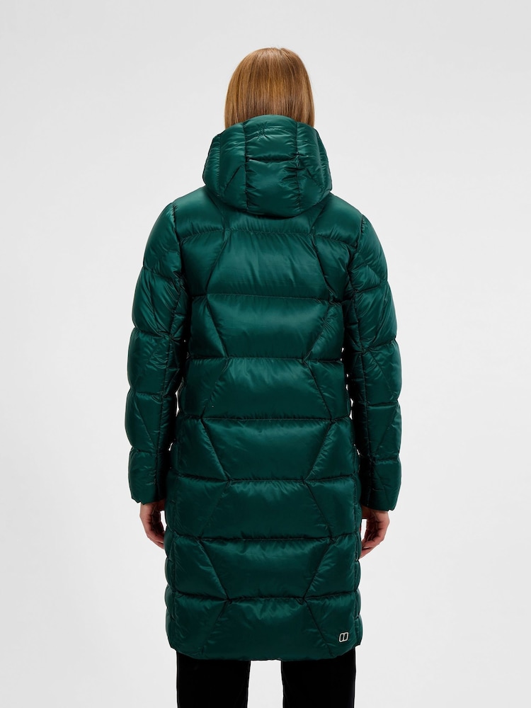 Berghaus Green Womens Explorer Long Down Jacket - Image 2 of 6 Berghaus Green Womens Explorer Long Down Jacket - Image 2 of 6
