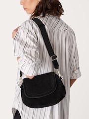 Whistles Black Nala Suede Crossbody Bag - Image 4 of 4