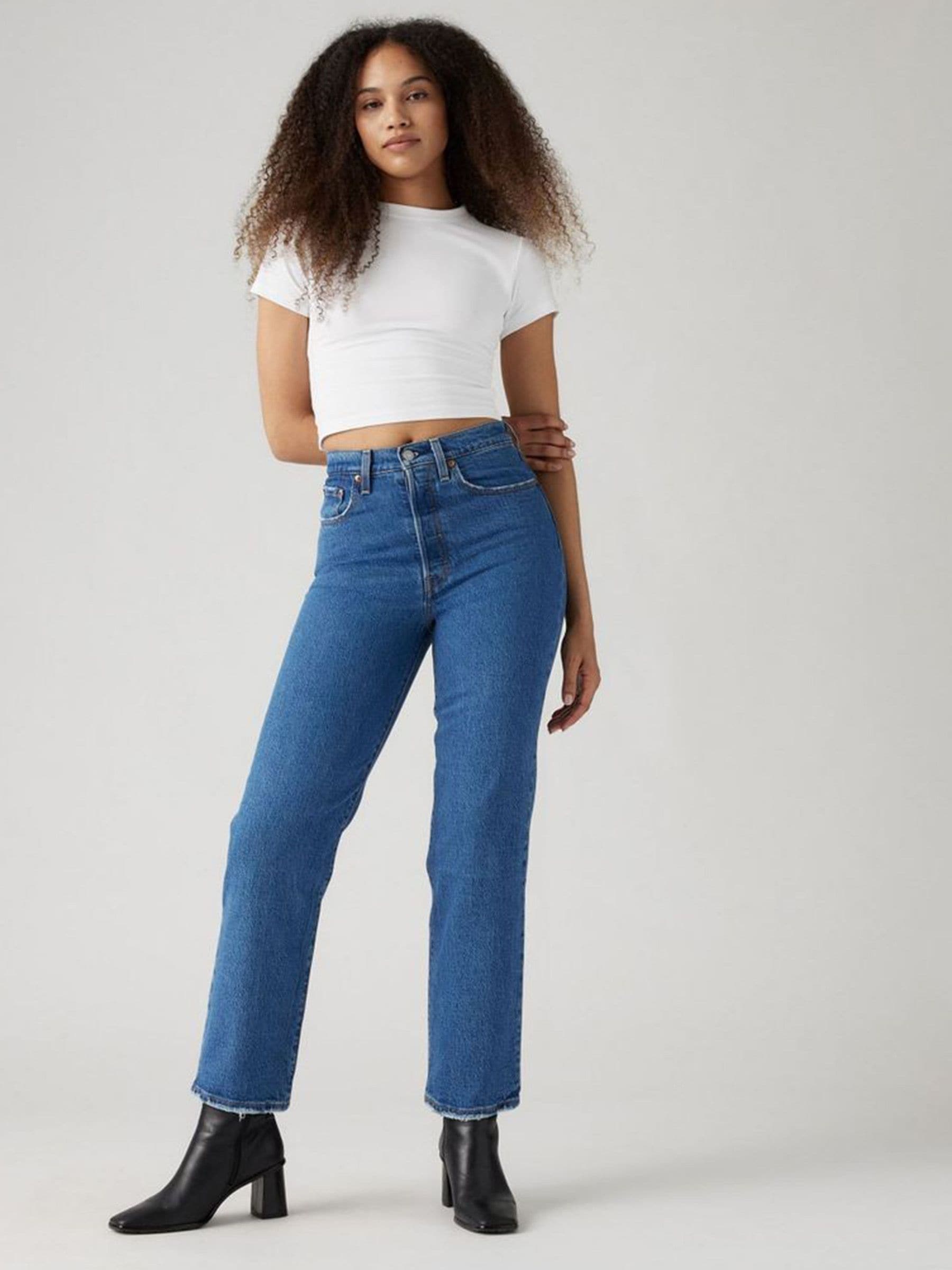 Levi's Women's Blue Levi's Ribcage Straight Ankle Jeans