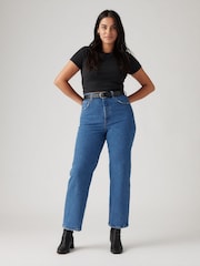 Levi's® Blue Ribcage Straight Ankle Jeans - Image 4 of 7