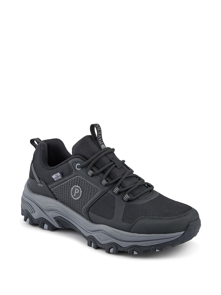 Pavers Black Wide-Fit Rugged Water-Resistant Walking Shoes - Image 2 of 5 Pavers Black Wide-Fit Rugged Water-Resistant Walking Shoes - Image 2 of 5