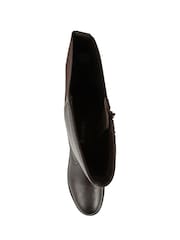 Pavers Brown Wide-Fit Leather Elasticated Long Boots - Image 5 of 5