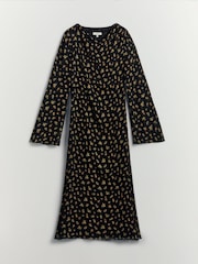 BHOEM Printed Flowy Black Midi Dress - Image 5 of 5