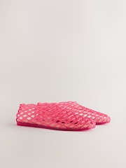 Red Jelly High Cut Ballet Flats - Image 2 of 4