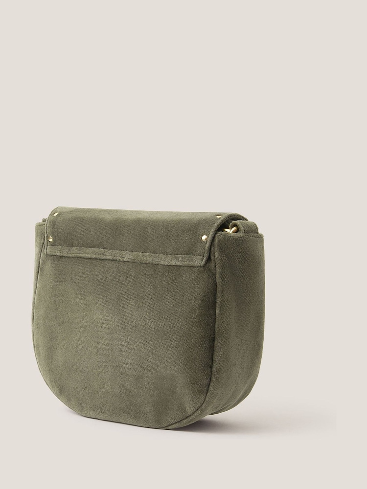 Monsoon Green Lily Embroidered Satchel Cross-Body Bag - Image 2 of 4
