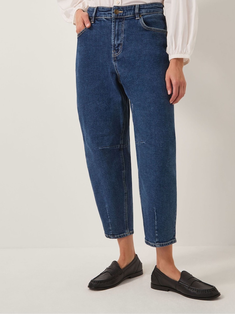 Monsoon Navy Blue Dina Darted Barrel Jeans - Image 1 of 4