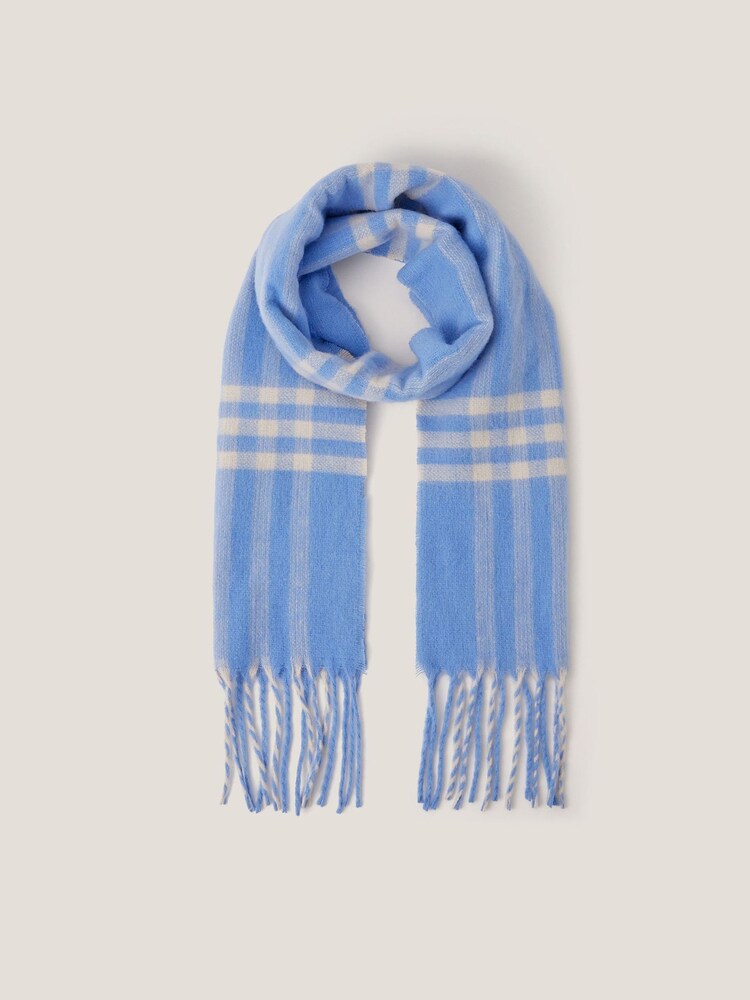 Monsoon Blue Felix Check Scarf - Image 1 of 2