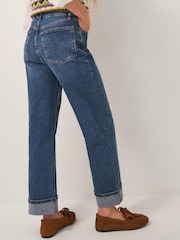 Monsoon Blue Tina Straight Turn Up Jeans - Image 2 of 4