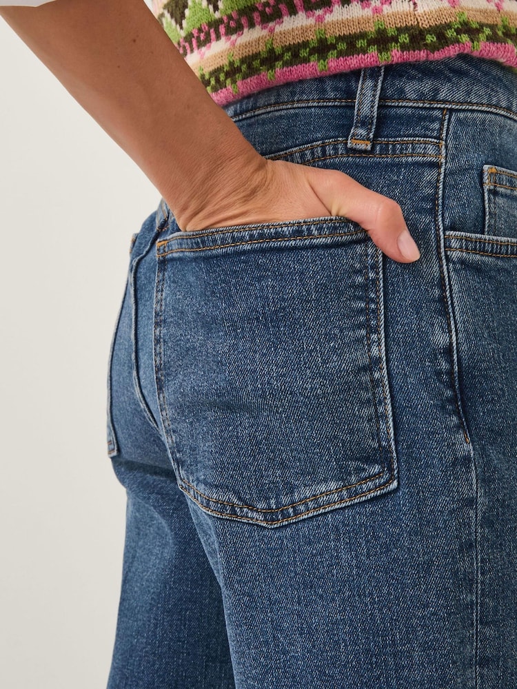 Monsoon Blue Tina Straight Turn Up Jeans - Image 4 of 4