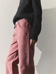 BHOEM Pink High Rise Straight Leg Jeans - Image 2 of 4