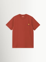 Carhartt WIP Red American Script T-Shirt - Image 1 of 2