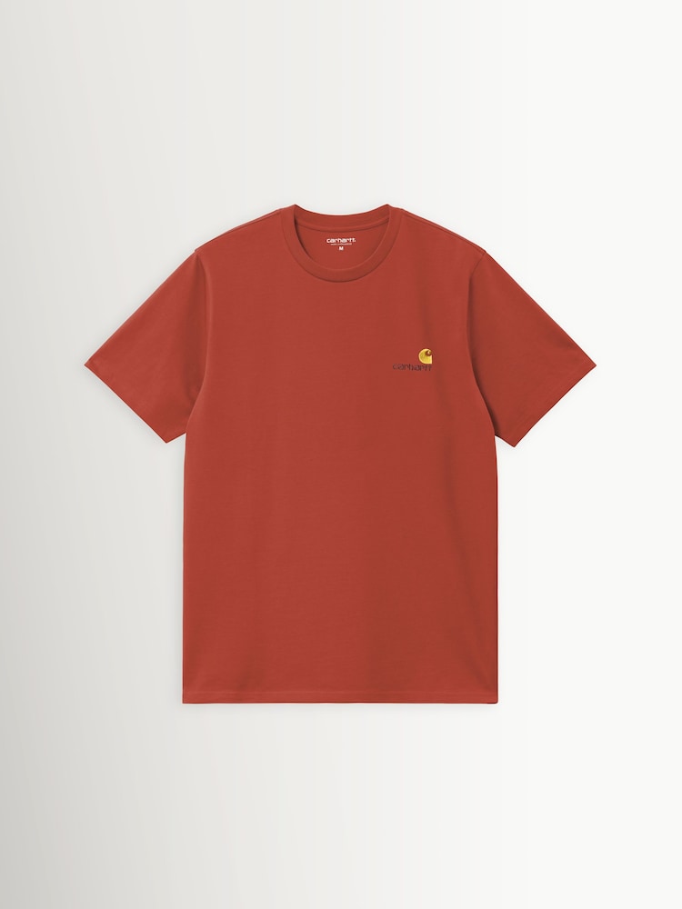 Carhartt WIP Red American Script T-Shirt - Image 1 of 2