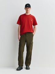 Carhartt WIP Red American Script T-Shirt - Image 3 of 8