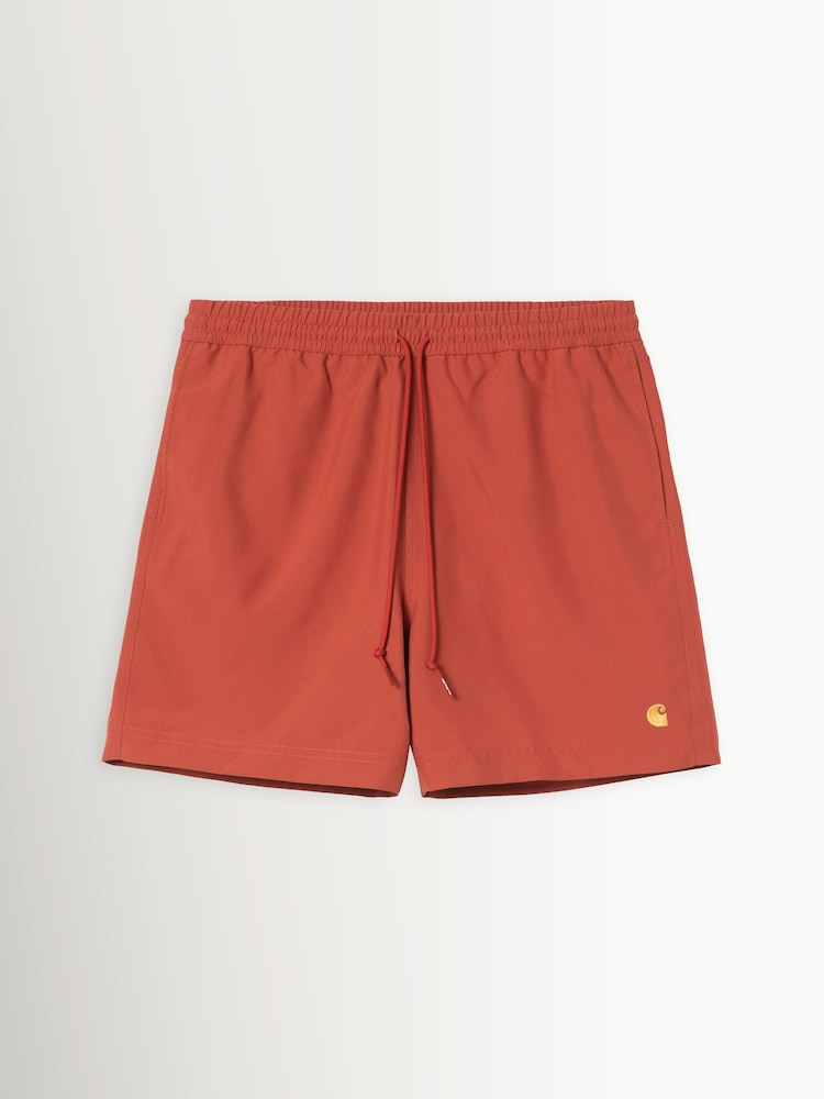 Carhartt WIP Red Chase Swim Shorts - Image 1 of 2