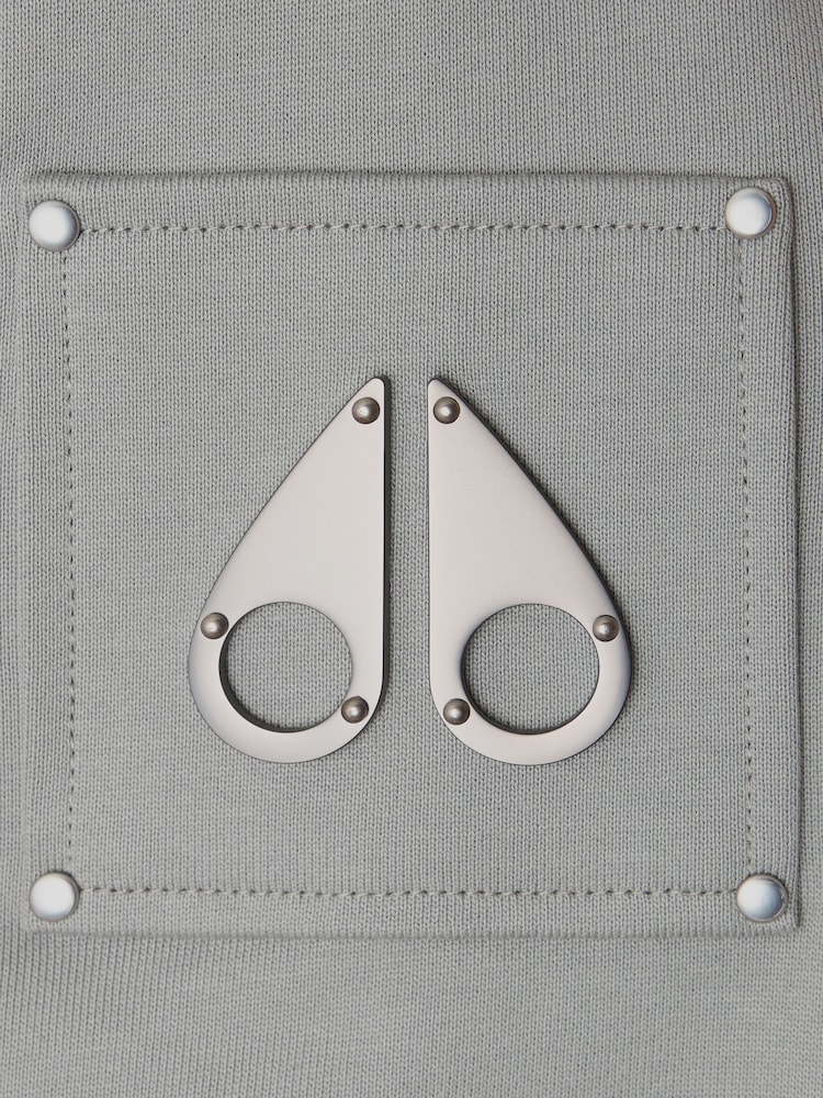 Moose Knuckles Grey Hartsfield Crew Neck Sweat Top - Image 7 of 7