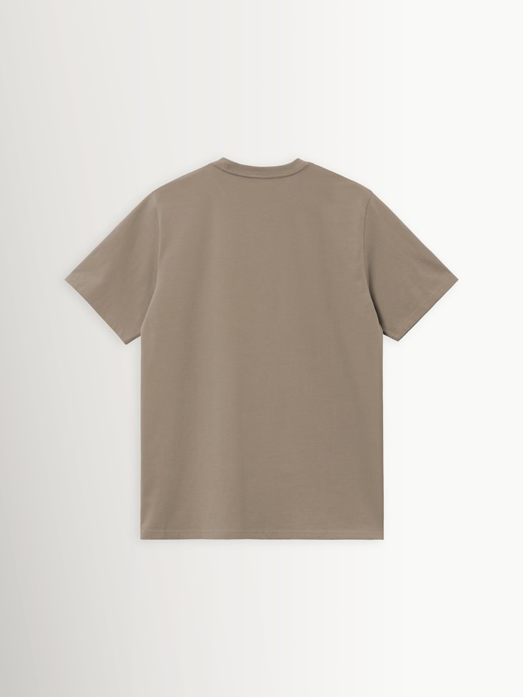 Carhartt WIP Brown Pocket T-Shirt Cotton Single Jersey - Image 2 of 2