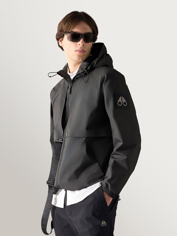 Moose Knuckles Black Knox Rain Packable Jacket - Image 1 of 7