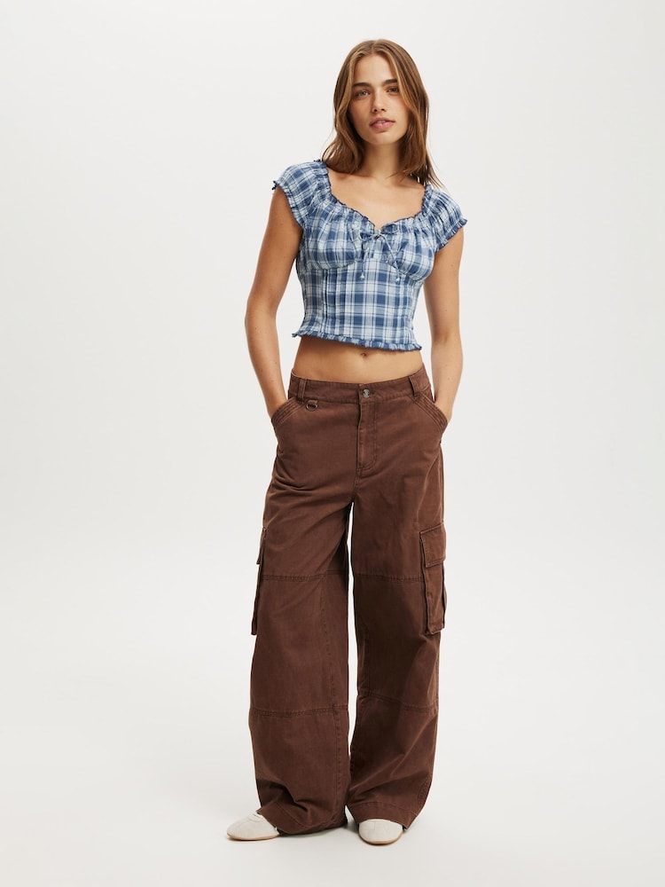 Cotton On Greta Frill Sleeve Blouse - Imagem 4 de 4