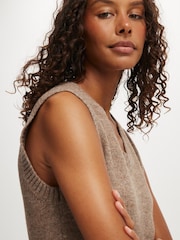 Cotton On Natural Luxe V-Neck Knit Vest - Image 4 of 4