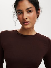 Braun - Cotton On All Day Crew Long Sleeve Top - Bild 4 von 4