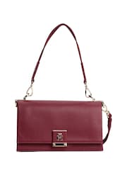Tommy Hilfiger Red Pebble Grain Crossbody Bag - Image 1 of 5