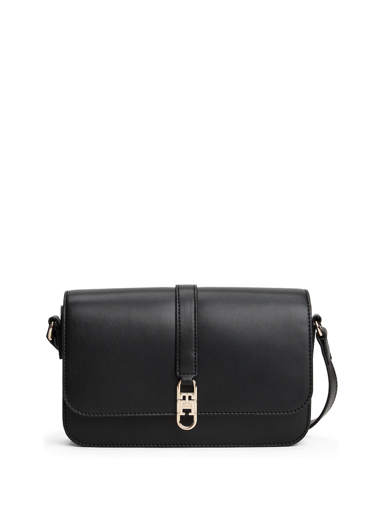 Tommy Hilfiger Black/White Flap Cross-Body Bag - Image 1 of 5