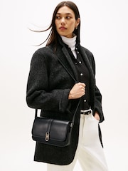 Tommy Hilfiger Black/White Flap Cross-Body Bag - Image 5 of 5