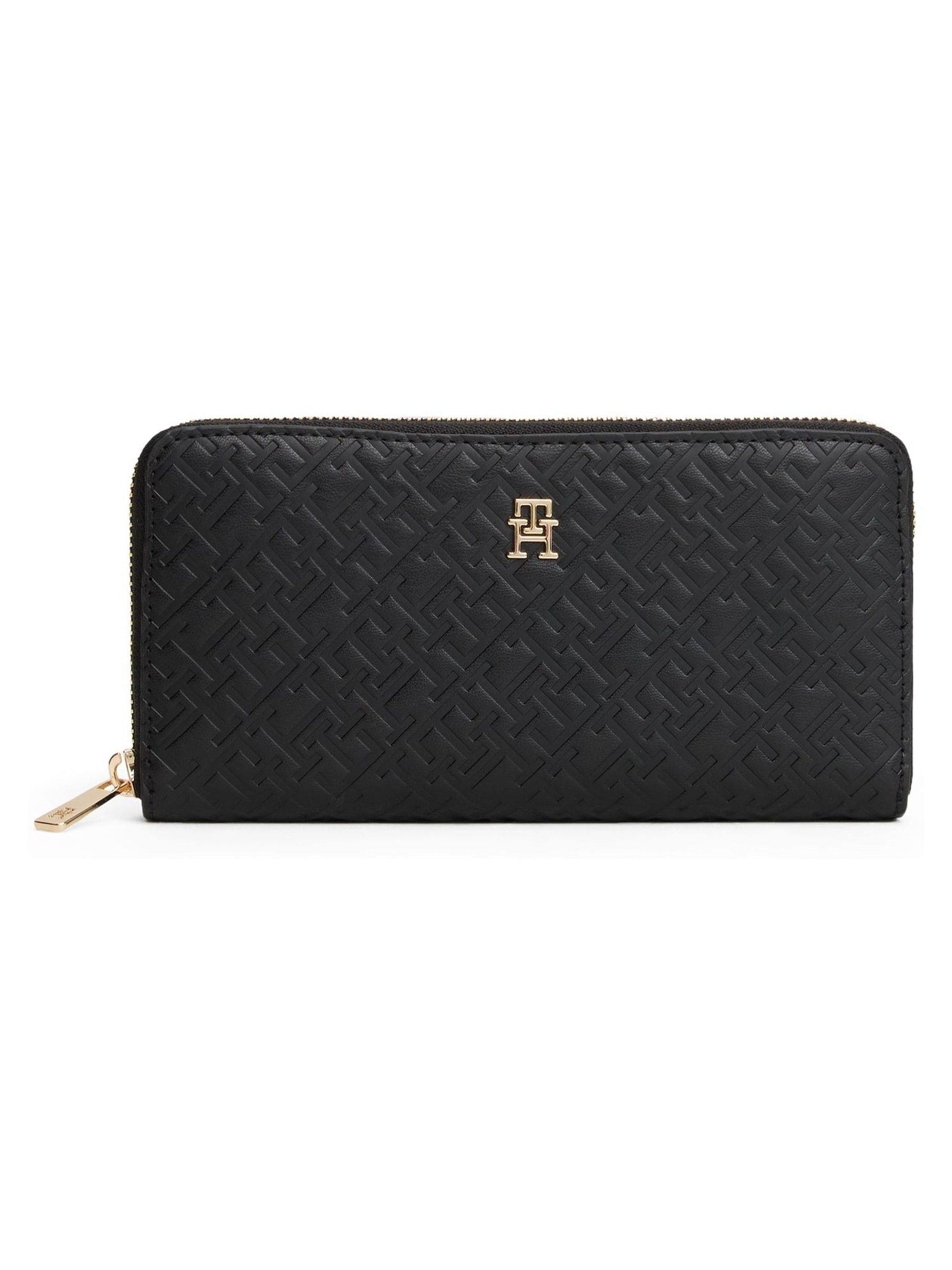 Buy Tommy Hilfiger Black Monogram Zip-Around Purse from Next USA