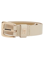 Tommy Hilfiger Natural Monogram Leather Belt - Image 1 of 4