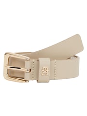 Tommy Hilfiger Natural Monogram Leather Belt - Image 2 of 4