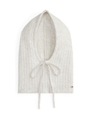 Tommy Hilfiger Grey Flag Cable Knit Balaclava Scarf - Image 1 of 5