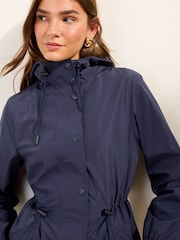 Friends Like These Navy Shower Resistant Mid Length Rain Coat - Image 1 of 4
