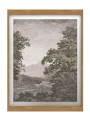 Graham & Brown Taupe Sketch Forest Sunset Wood Frame - Image 2 of 4