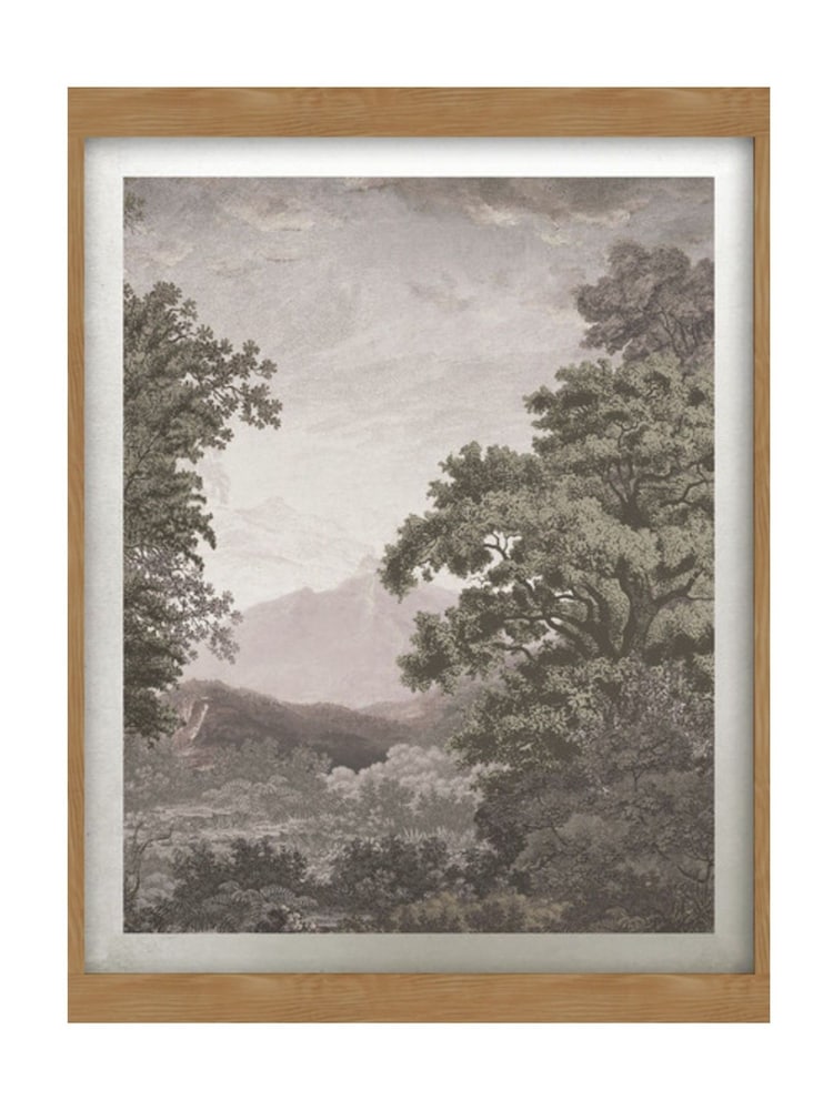 Graham & Brown Taupe Sketch Forest Sunset Wood Frame - Image 2 of 4