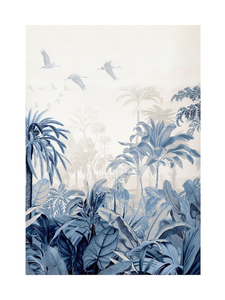 Graham & Brown Multicolour Paradise Jungle Blue White Frame - Image 4 of 4 Graham & Brown Multicolour Paradise Jungle Blue White Frame - Image 4 of 4