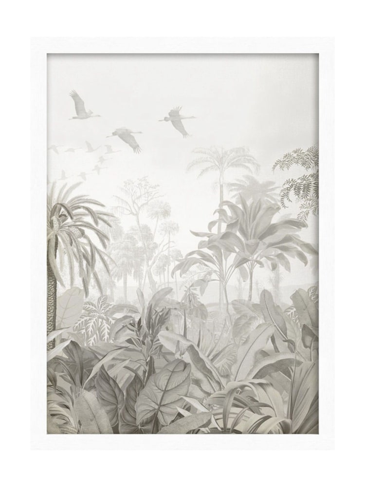 Graham & Brown Multicolour Paradise Jungle Taupe White Frame - Image 2 of 4