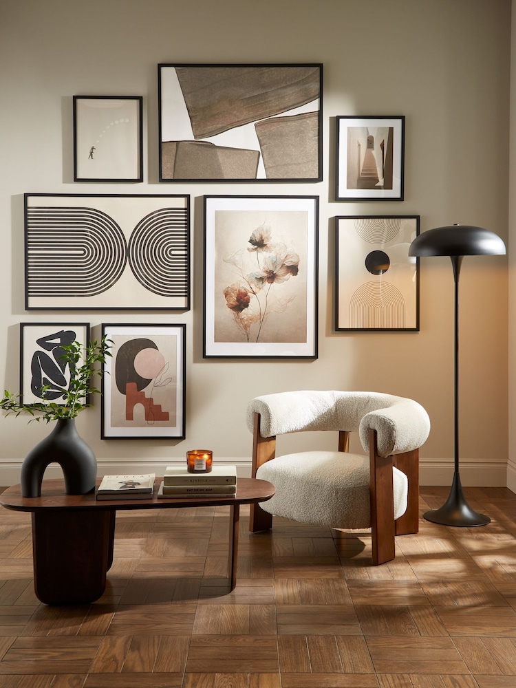 Graham & Brown Natural Delicate Floral Black Frame - Image 1 of 4