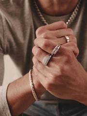The Diamond Store Silver 8 Inch Havana Lab Men Diamond Box Set Bracelet 0.85ct in Sterling Silver - Image 10 of 11