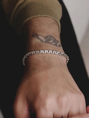 The Diamond Store Silver 8 Inch Havana Lab Men Diamond Box Set Bracelet 0.85ct in Sterling Silver - Image 7 of 11