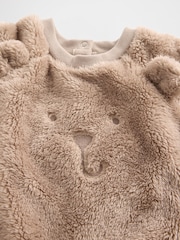 Gap Brown Sherpa Bear Outfit Sweat Top & Joggers Set (0-24mths) - Image 3 of 3