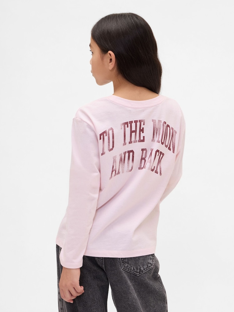 Gap Pink Relaxed Graphic T-Shirt (4-13yrs) (4-13yrs) - Image 2 of 4 Gap Pink Relaxed Graphic T-Shirt (4-13yrs) (4-13yrs) - Image 2 of 4