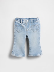 Gap Blue Heart Pocket Flare Jeans (0-24mths) - Image 1 of 3