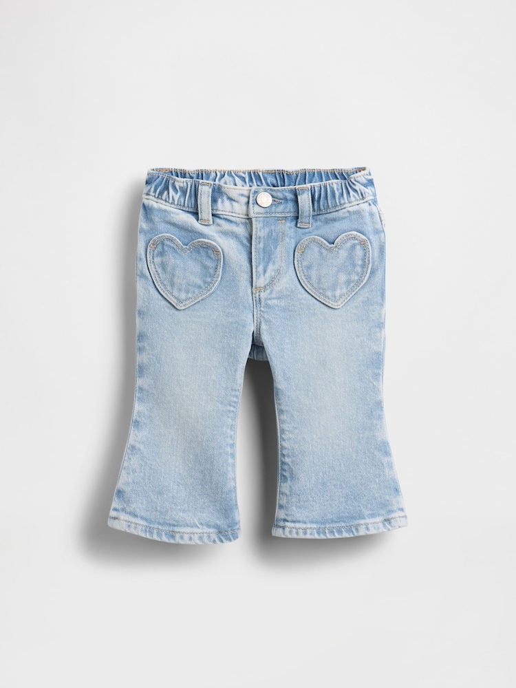Gap Blue Heart Pocket Flare Jeans (0-24mths) - Image 1 of 3