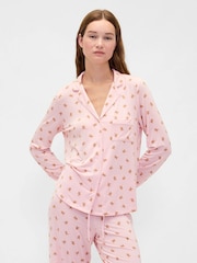 Gap Pink Gingerbread Pyjama Top Matching Family Christmas - Image 1 of 4
