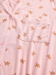 Gap Pink Gingerbread Pyjama Top Matching Family Christmas - Image 4 of 4