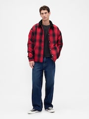 Gap Red Stranger Things Sherpa-Lined Shirt Jacket - Image 3 of 6