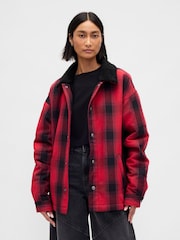Gap Red Stranger Things Sherpa-Lined Shirt Jacket - Image 4 of 6